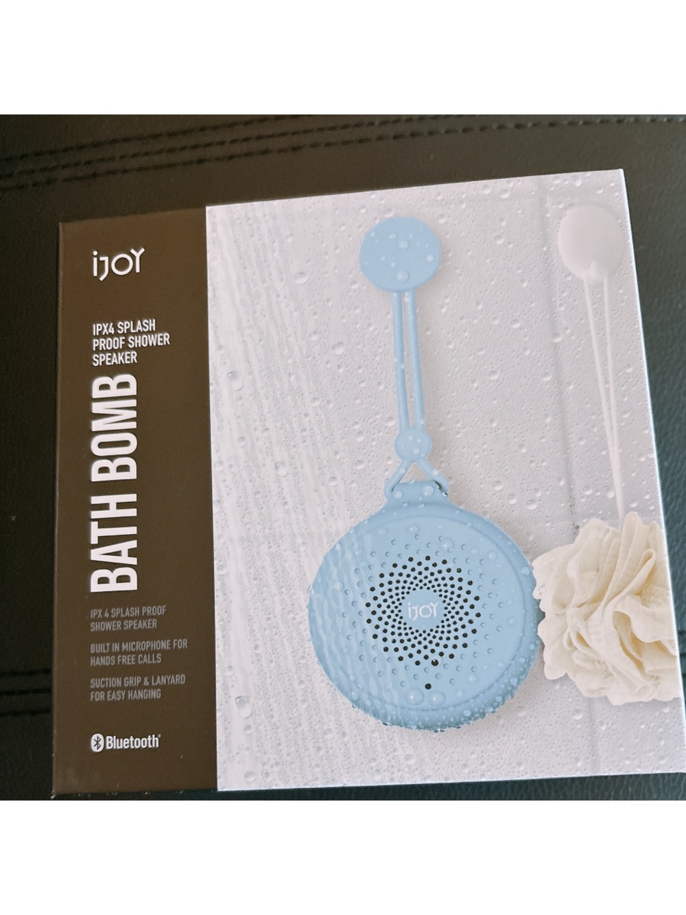 iJoy Bath Bomb Waterproof Shower Speaker in Light Blue